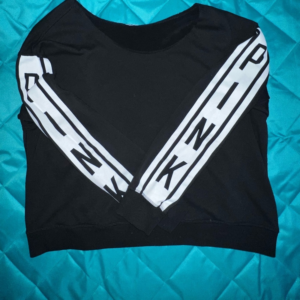 VS PINK off the shoulder logo sweatshirt​